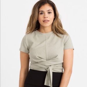 MDRN (Modern Citizen) Gray wrap blouse